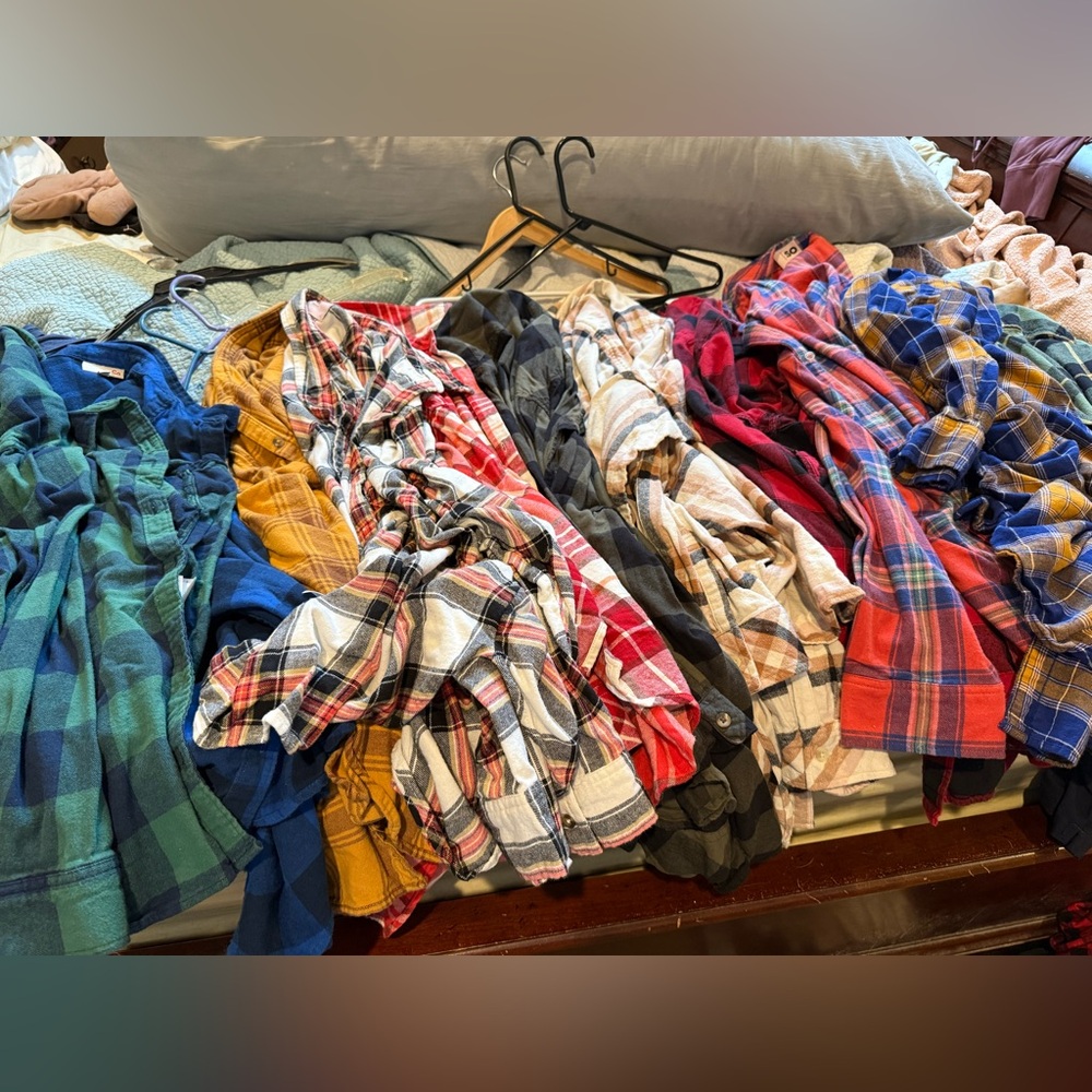 Sonoma and So Ladies  11 Flannel Shirts size 3X